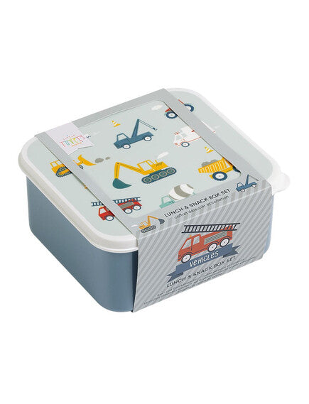 Lunch & Snack Box x4pcs - Vehicles